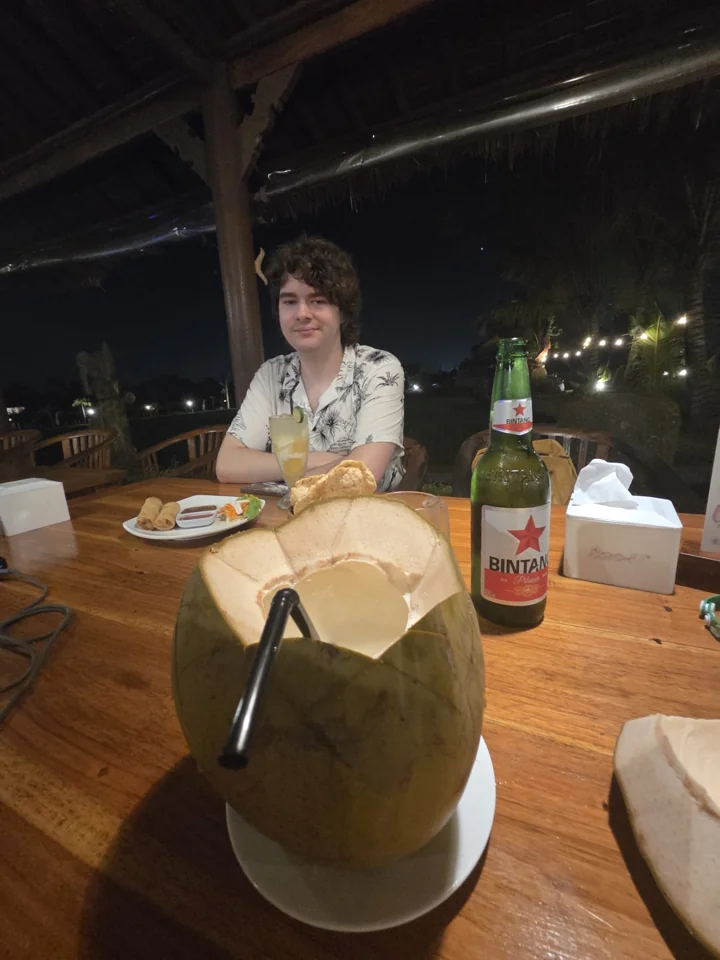 A meal during a Bali journey